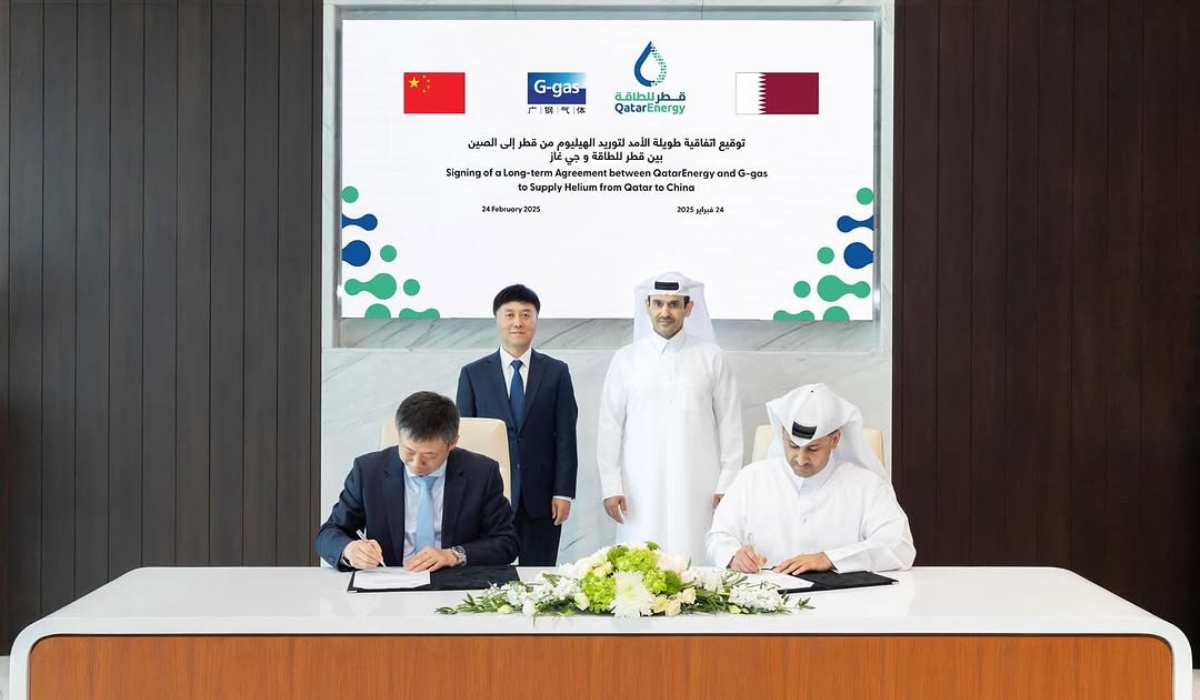 QatarEnergy Signs 20-Year Helium Supply Agreement with China’s G-Gas